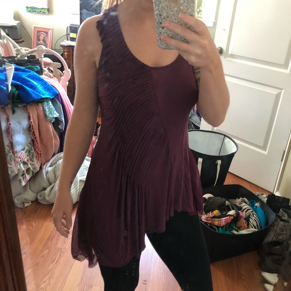 Xs free people asymmetrical tunic tank top